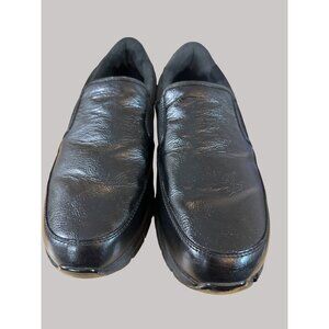 Skechers Size 12 Mens Black Synthetic Slip-Resistant Work Loafers